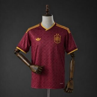 Camisa Espanha III 2026 (2 ESTRELAS) Bordô Vermelha Edição Especial — Versão Torcedor