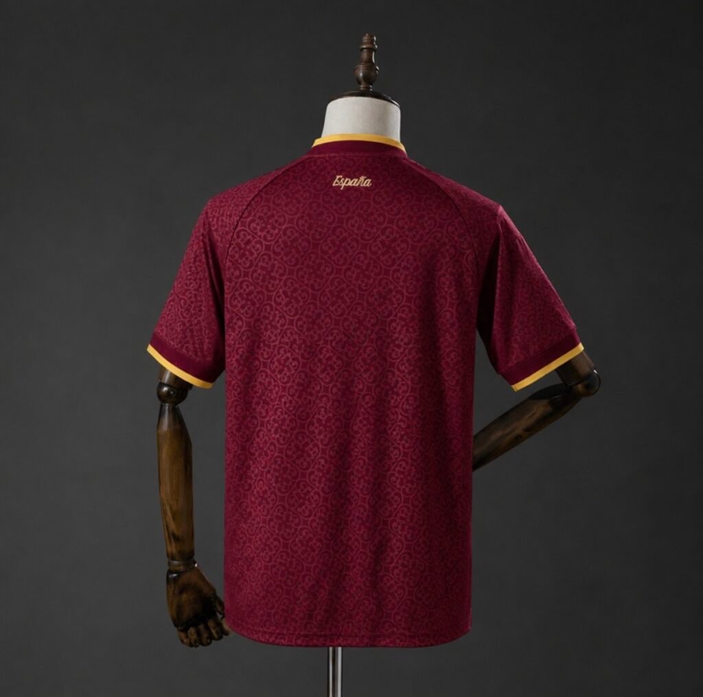 Camisa Espanha III 2026 (2 ESTRELAS) Bordô Vermelha Edição Especial — Versão Torcedor