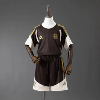 Kit Infantil Flamengo 2026 Treino Marrom