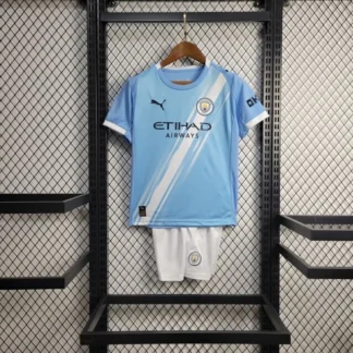 Kit Infantil Manchester City Azul Clara