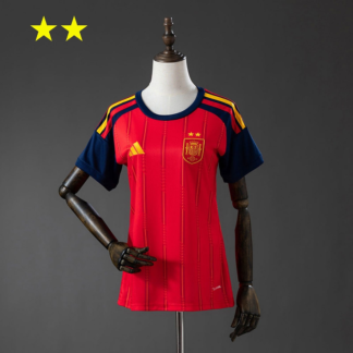 Camisa Espanha I 2026 (2 ESTRELAS) Feminina — Versão Torcedor