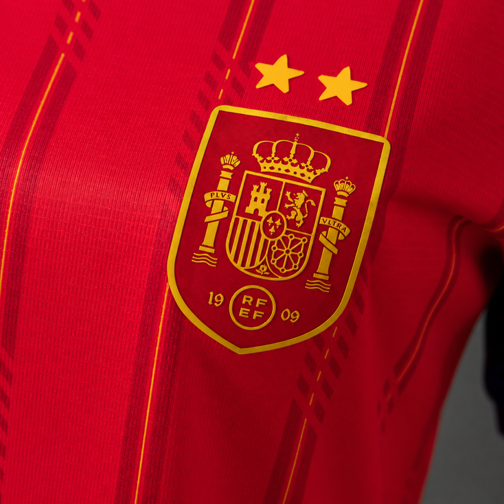 Camisa Espanha I 2026 (2 ESTRELAS) Feminina — Versão Torcedor